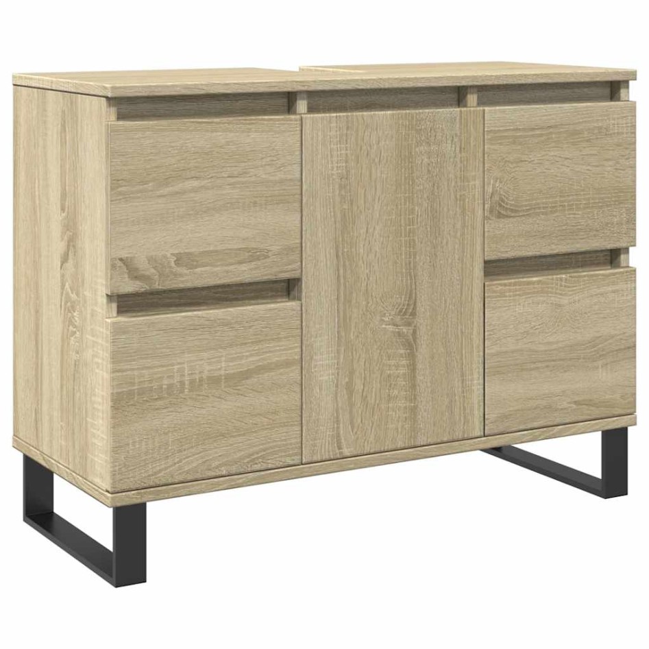 Mueble de baño madera de ingeniería roble Sonoma 80x33x60