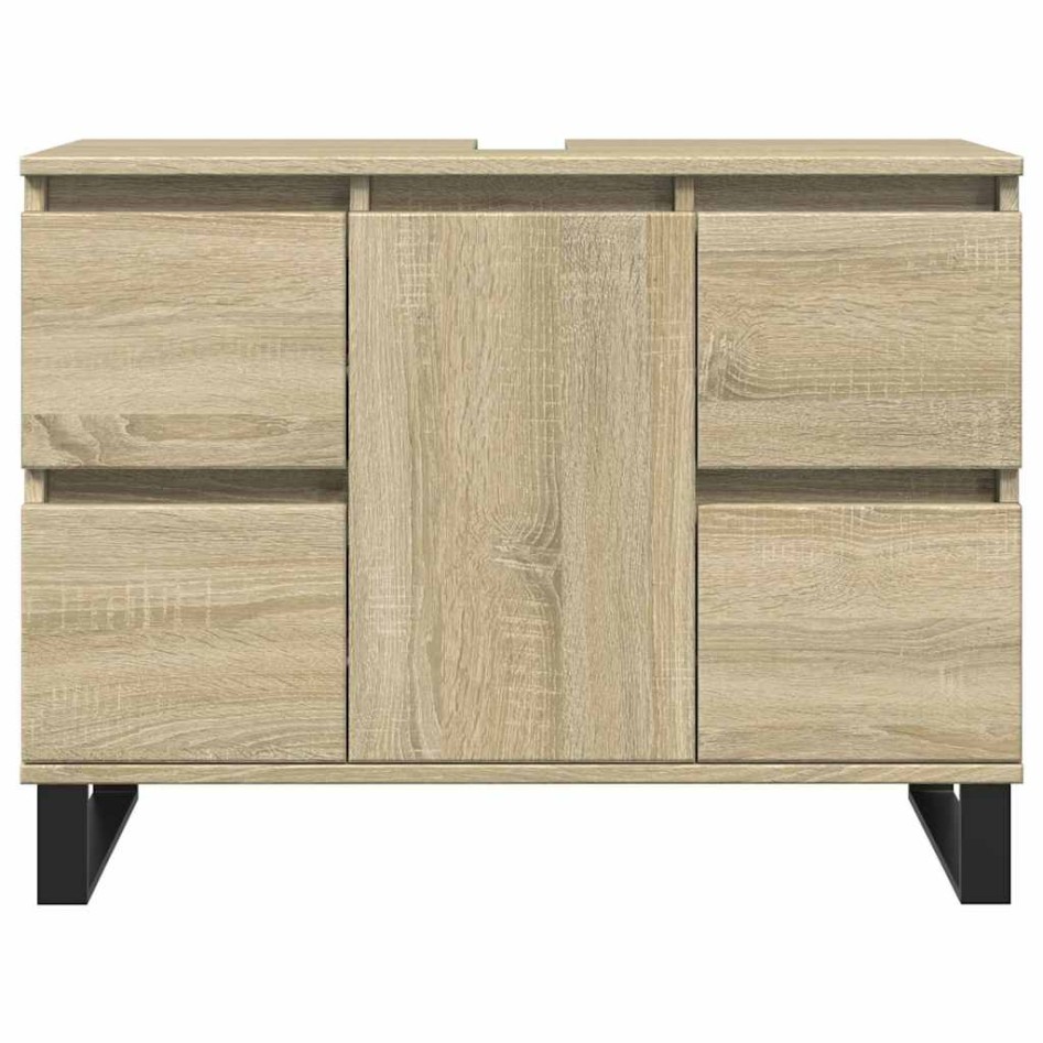 Mueble de baño madera de ingeniería roble Sonoma 80x33x60