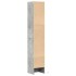 Aparador con LED madera ingeniería gris hormigón 36x32,5x200
