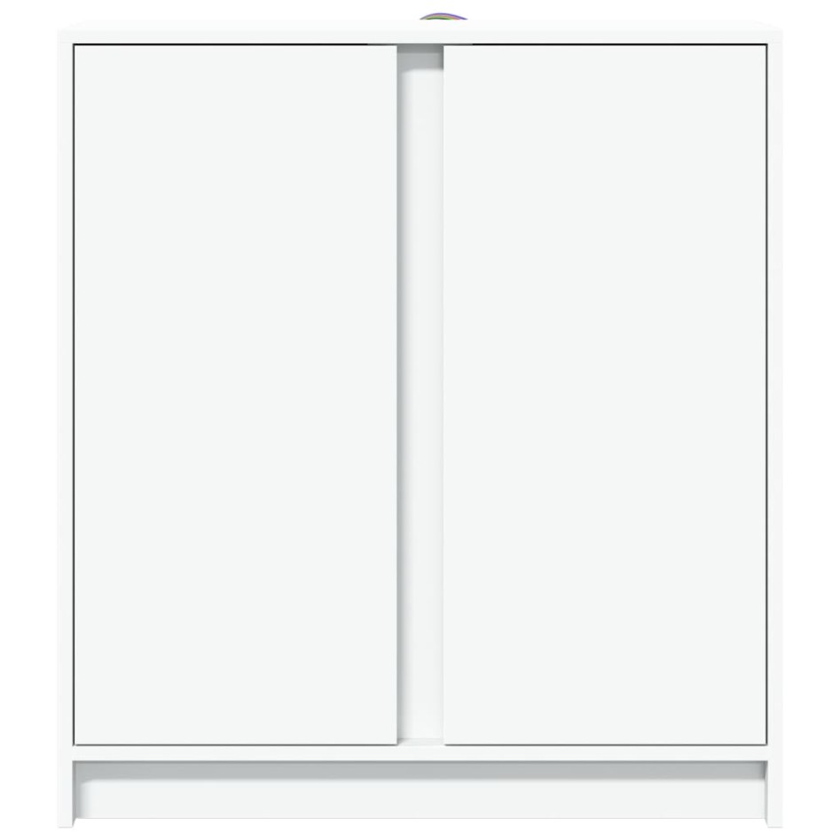 Aparador con luces LED madera de ingeniería blanco 77x34x85