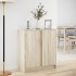 Aparador con LED madera de ingeniería roble Sonoma 77x34x85