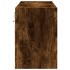 Mueble de TV de pared con luces LED roble ahumado 80x31x45
