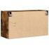 Mueble de TV de pared con luces LED roble ahumado 80x31x45