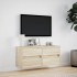 Mueble de TV de pared con luces LED roble Sonoma 100x31x45
