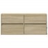 Mueble de TV de pared con luces LED roble Sonoma 100x31x45