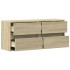 Mueble de TV de pared con luces LED roble Sonoma 100x31x45