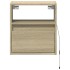 Muebles de TV de pared luces LED 2 uds roble Sonoma 41x31x45