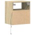 Muebles de TV de pared luces LED 2 uds roble Sonoma 41x31x45