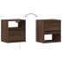 Muebles TV de pared luces LED 2 uds marrón roble 41x31x45