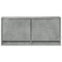 Mueble de TV de pared con luces LED gris hormigón 80x31x35