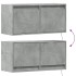 Mueble de TV de pared con luces LED gris hormigón 80x31x35