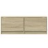 Mueble de TV de pared con luces LED roble Sonoma 100x31x35