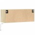 Mueble de TV de pared con luces LED roble Sonoma 100x31x35
