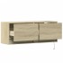 Mueble de TV de pared con luces LED roble Sonoma 100x31x35
