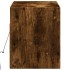 Mueble de TV de pared con luces LED roble ahumado 100x31x35