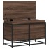 Caja de almacenaje con tapa madera marrón roble 80x40x51,5