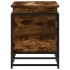 Caja de almacenaje con tapa madera roble ahumado 80x40x51,5