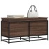 Caja de almacenaje con tapa madera marrón roble 100x40x51,5