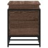 Caja de almacenaje con tapa madera marrón roble 100x40x51,5