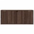 Mueble de TV de pared con luces LED roble marrón 80x31x35