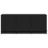 Mueble de TV con LED madera de ingeniería negro 97x34x40