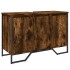 Armario lavabo baño madera ingeniería roble ahumado 91x35x60