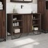 Armario lavabo baño madera ingeniería marrón roble 91x35x60
