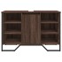 Armario lavabo baño madera ingeniería marrón roble 91x35x60