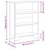 Estantería madera de ingeniería marrón roble 80x31x106