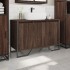 Armario lavabo baño madera ingeniería marrón roble 91x35x60