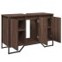 Armario lavabo baño madera ingeniería marrón roble 91x35x60