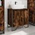 Armario lavabo baño madera ingeniería roble ahumado 60x35x60