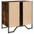 Armario lavabo baño madera ingeniería roble ahumado 60x35x60