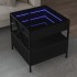 Mesa de centro con Infinity LED negro 50x50x51