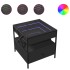 Mesa de centro con Infinity LED negro 50x50x51