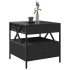 Mesa de centro con Infinity LED negro 50x50x51