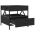 Mesa de centro con Infinity LED negro 50x50x51