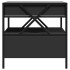 Mesa de centro con Infinity LED negro 50x50x51