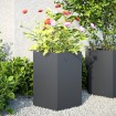 Jardineras hexagonales 2 uds acero antracita 46x40x45 cm