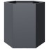 Jardineras hexagonales 2 uds acero antracita 46x40x45