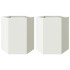 Jardineras hexagonales 2 uds acero blanco 46x40x45