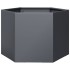Jardinera hexagonal acero gris antracita 69x60x45