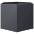 Jardinera hexagonal acero gris antracita 69x60x45