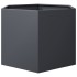 Jardinera hexagonal acero gris antracita 69x60x45
