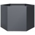 Jardinera hexagonal acero gris antracita 69x60x45