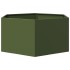 Jardinera hexagonal de acero verde oliva 104x90x45