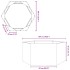Jardinera hexagonal de acero verde oliva 104x90x45