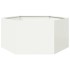 Jardinera hexagonal de acero blanco 104x90x45