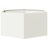 Jardinera hexagonal de acero blanco 104x90x45