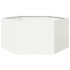 Jardinera hexagonal de acero blanco 104x90x45